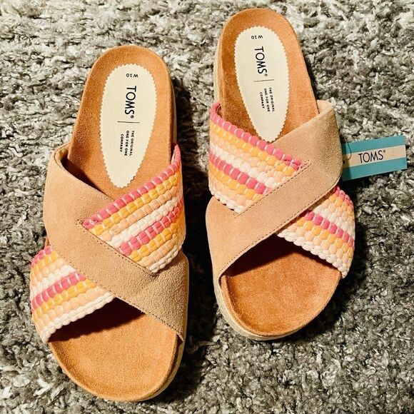 NIB TOMS Paloma Espadrille Slide Sandals - Picture 1 of 9